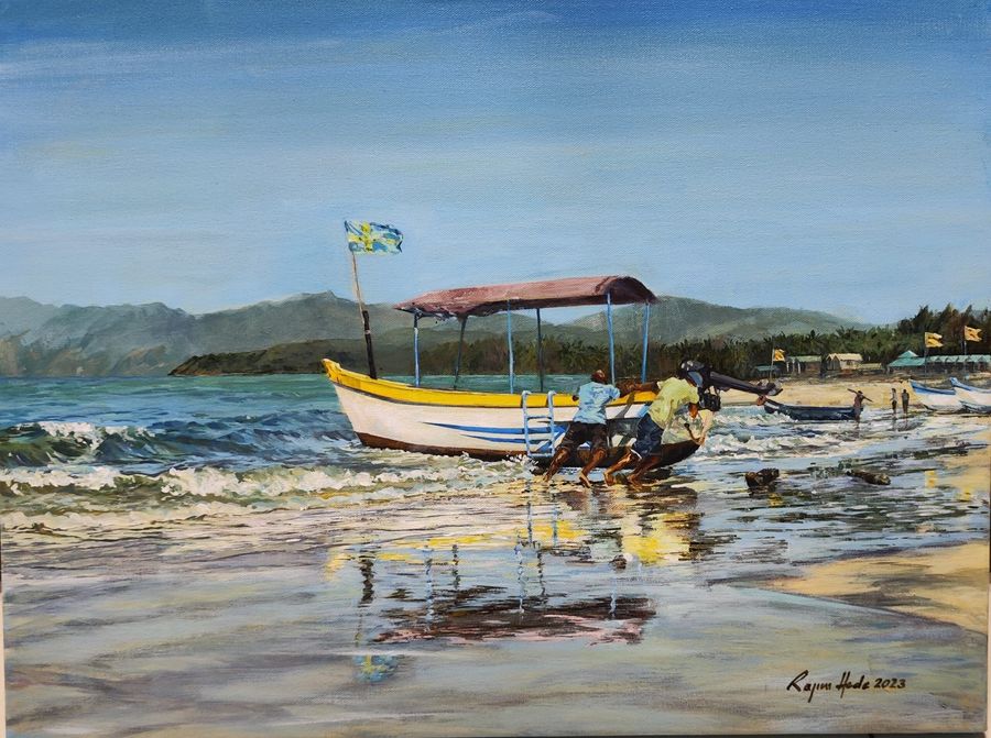 Boats at Agonda 1
